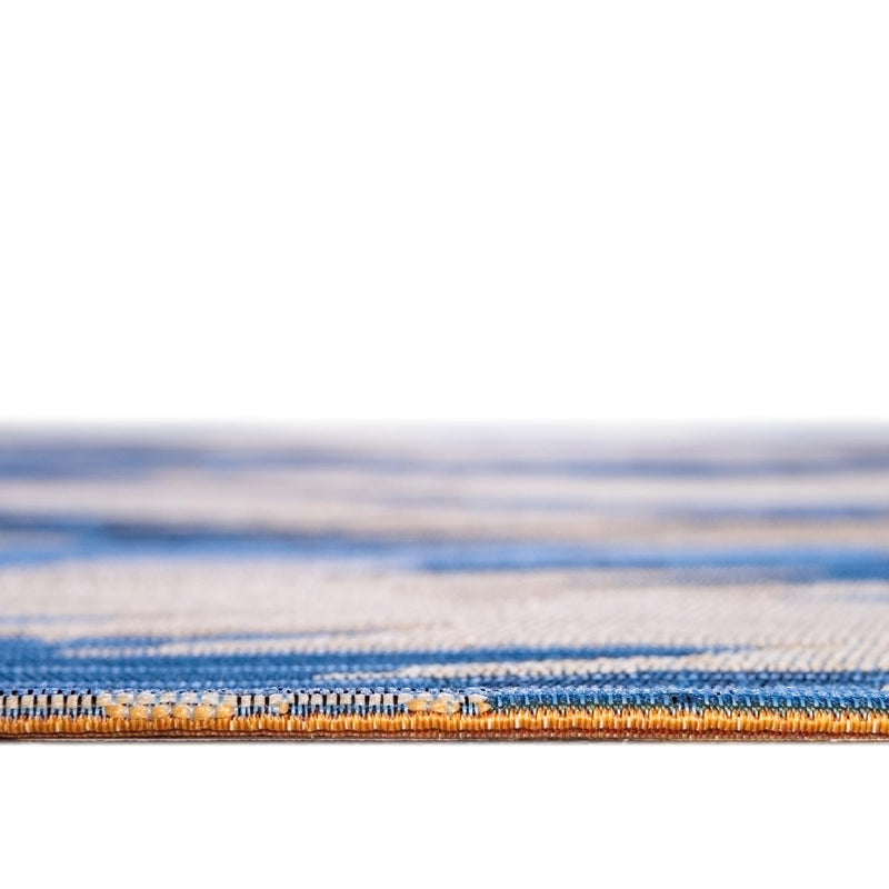 Urban Terrace Collection Area Rug - Jetty Round Blue lifestyle 41