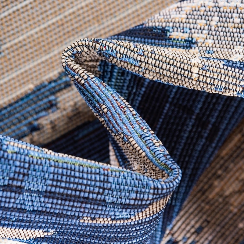 Urban Terrace Collection Area Rug - Jetty Round Blue lifestyle 44