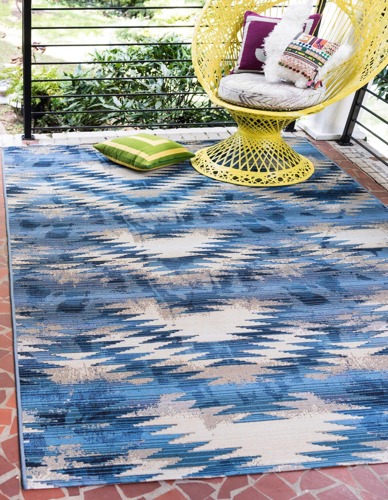 Urban Terrace Collection Area Rug - Jetty Rectangle Blue lifestyle 3