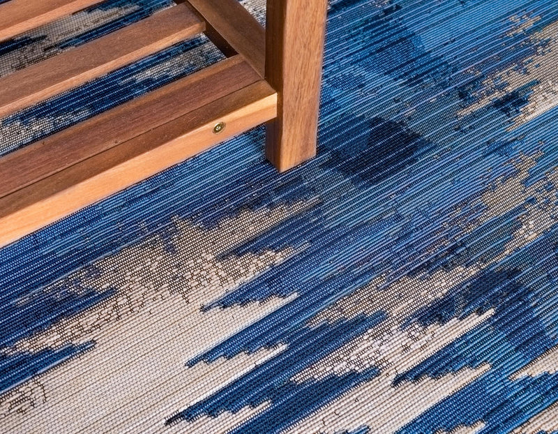Urban Terrace Collection Area Rug - Jetty Rectangle Blue lifestyle 12