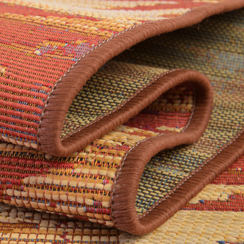 Urban Terrace Collection Area Rug - Jetty Rectangle Red lifestyle 25