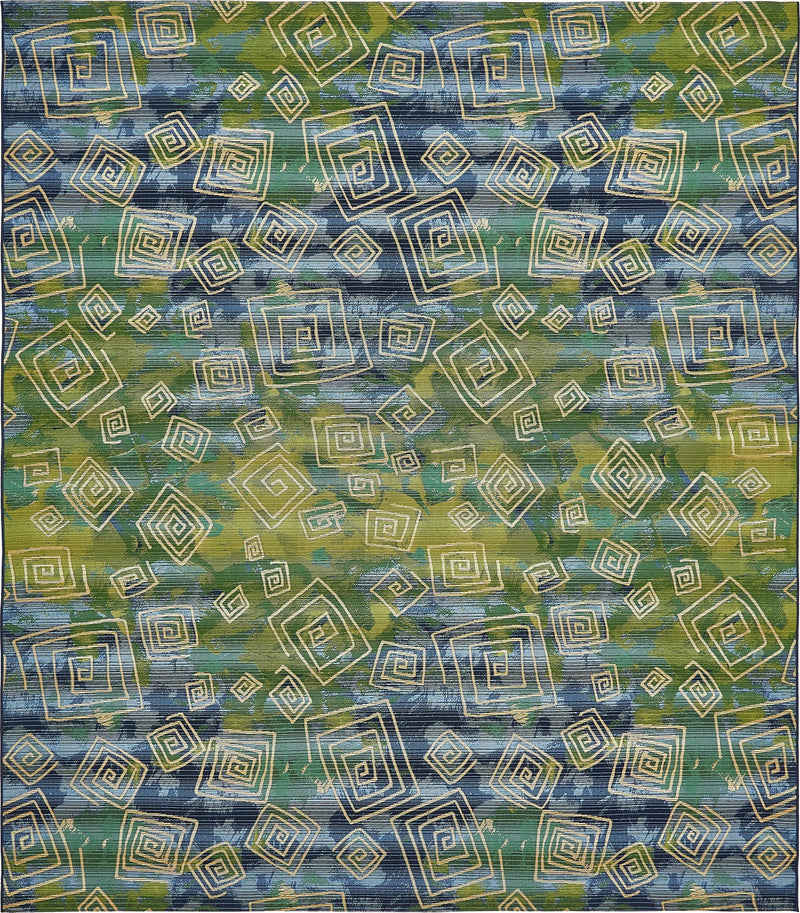 Urban Terrace Collection Area Rug - Quay Rectangle Blue Main