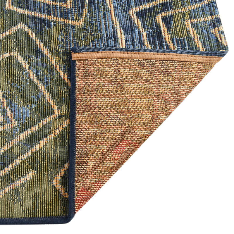 Urban Terrace Collection Area Rug - Quay Rectangle Blue lifestyle 8