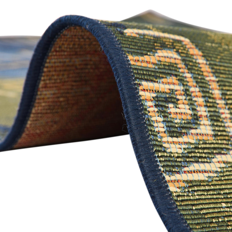 Urban Terrace Collection Area Rug - Quay Rectangle Blue lifestyle 9