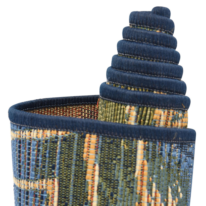 Urban Terrace Collection Area Rug - Quay Rectangle Blue lifestyle 10