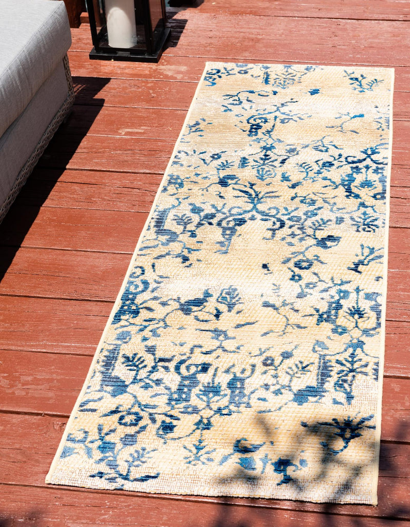 Garden Terrace Escape Collection Area Rug - Fauna Runner Beige lifestyle 14