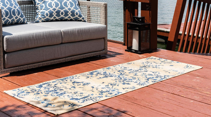 Garden Terrace Escape Collection Area Rug - Fauna Runner Beige lifestyle 17