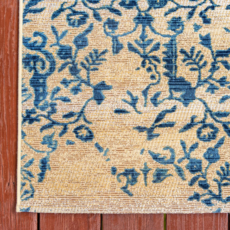 Garden Terrace Escape Collection Area Rug - Fauna Square Beige lifestyle 30