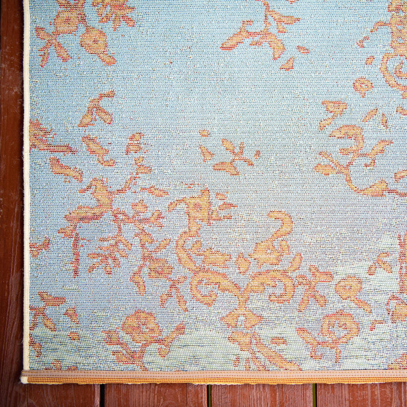 Garden Terrace Escape Collection Area Rug - Fauna Square Beige lifestyle 31