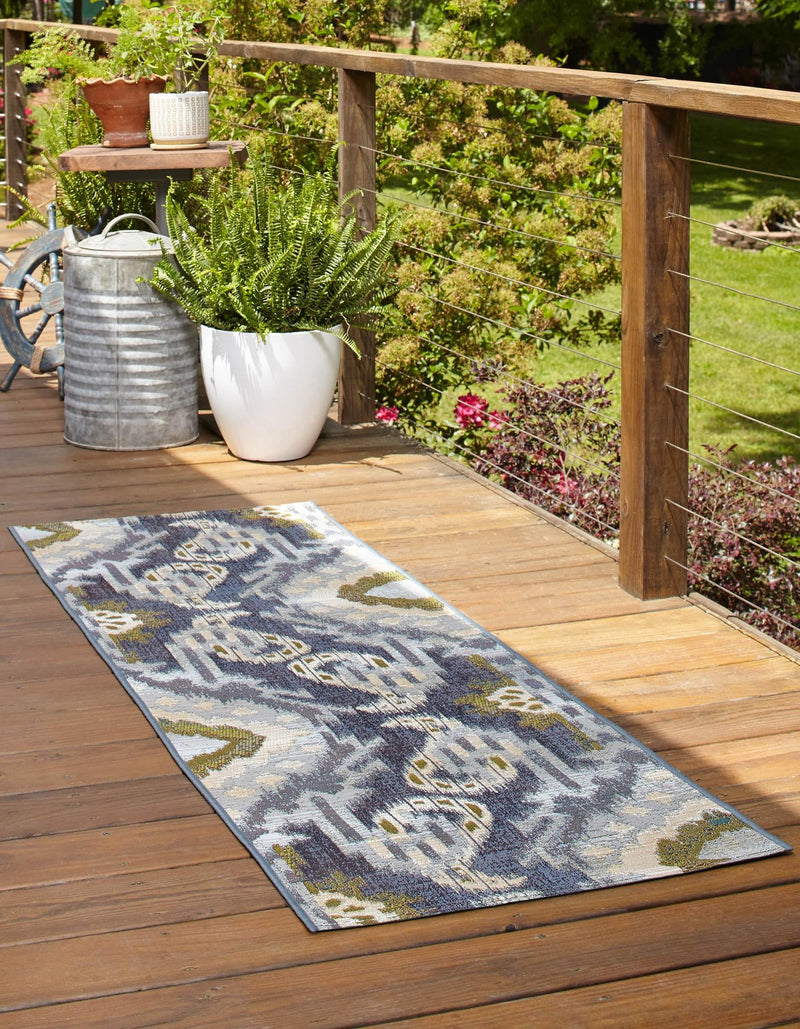 Urban Terrace Collection Area Rug - Vista Runner Blue lifestyle 22