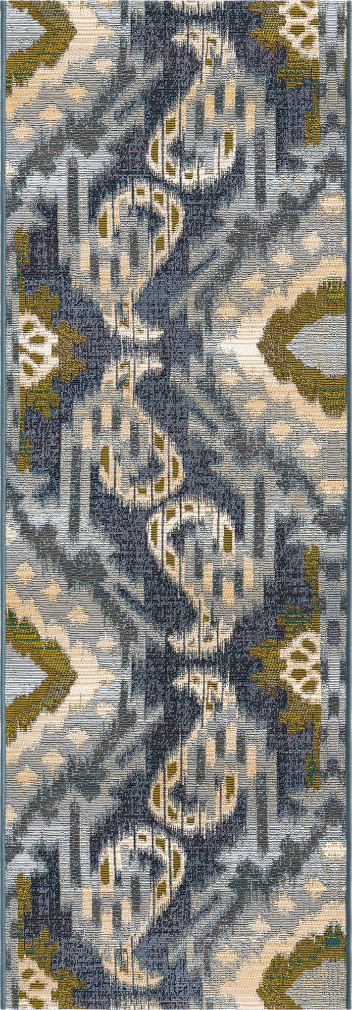 Urban Terrace Collection Area Rug - Vista Runner Blue lifestyle 16