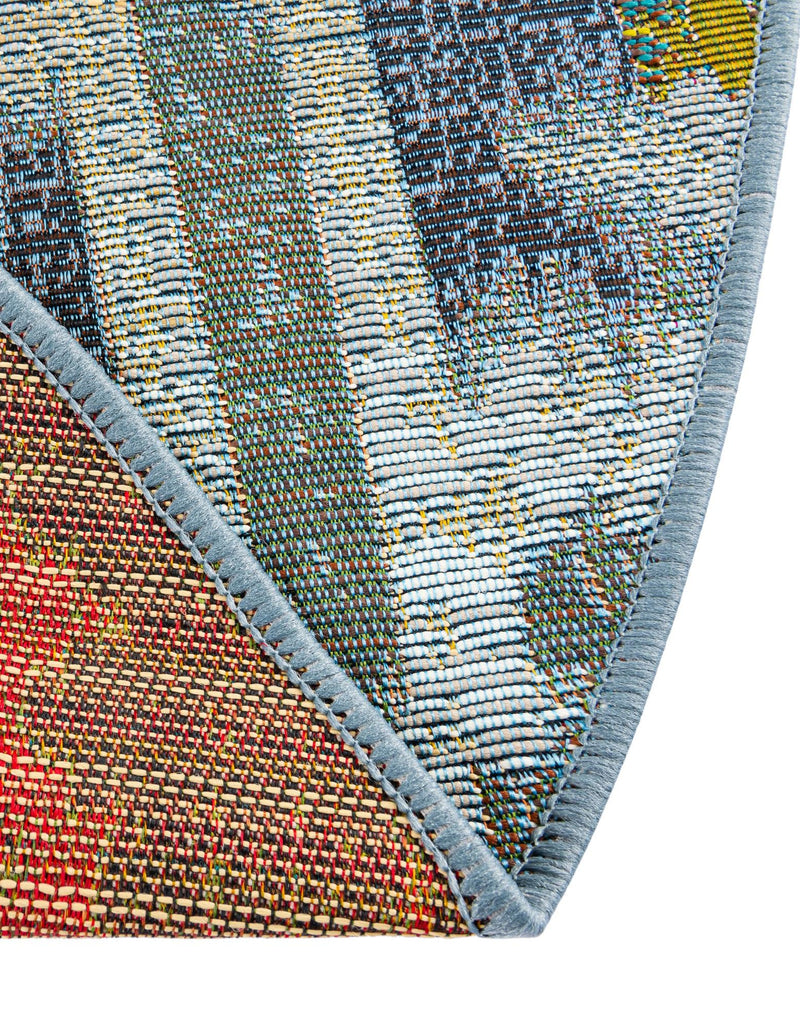 Urban Terrace Collection Area Rug - Vista Round Blue lifestyle 26