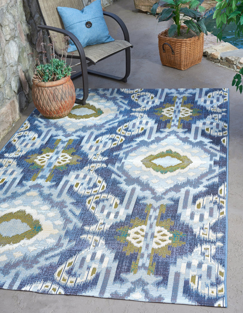 Urban Terrace Collection Area Rug - Vista Rectangle Blue lifestyle 3