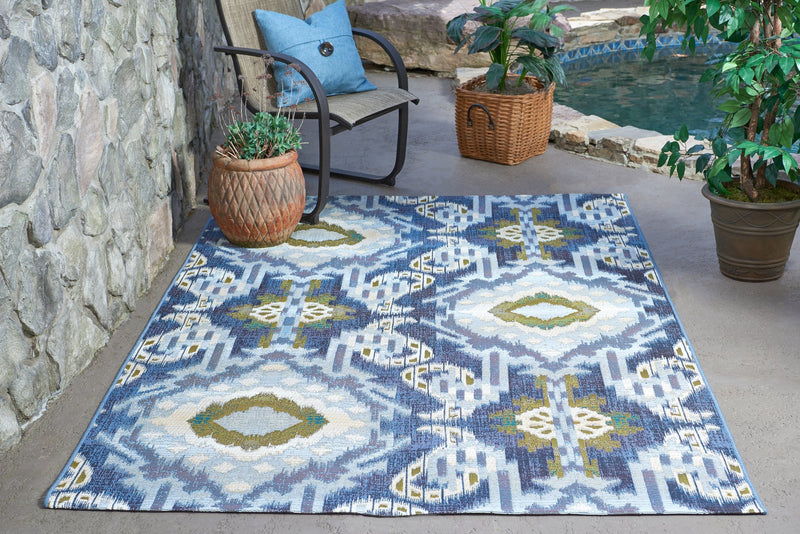 Urban Terrace Collection Area Rug - Vista Rectangle Blue lifestyle 4