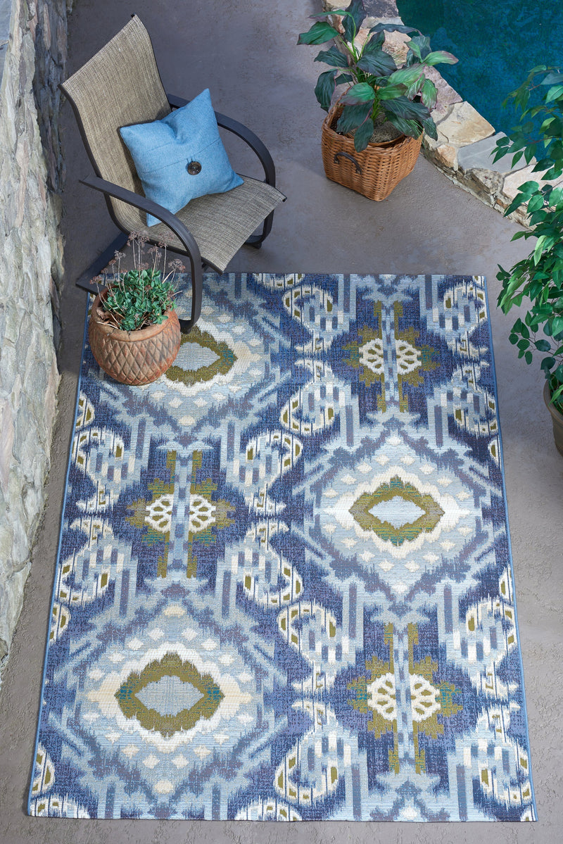 Urban Terrace Collection Area Rug - Vista Rectangle Blue lifestyle 5
