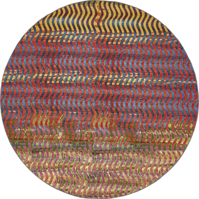 Urban Terrace Collection Area Rug - Walkway Round Multi lifestyle 14