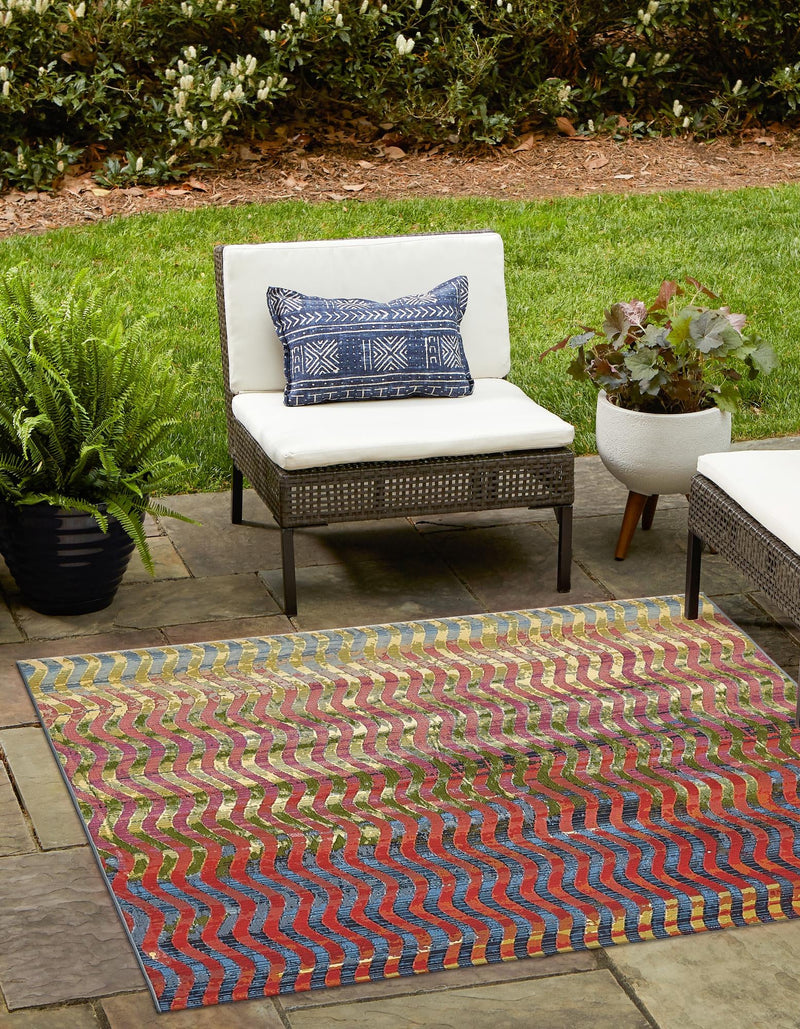 Urban Terrace Collection Area Rug - Walkway Square Multi lifestyle 18