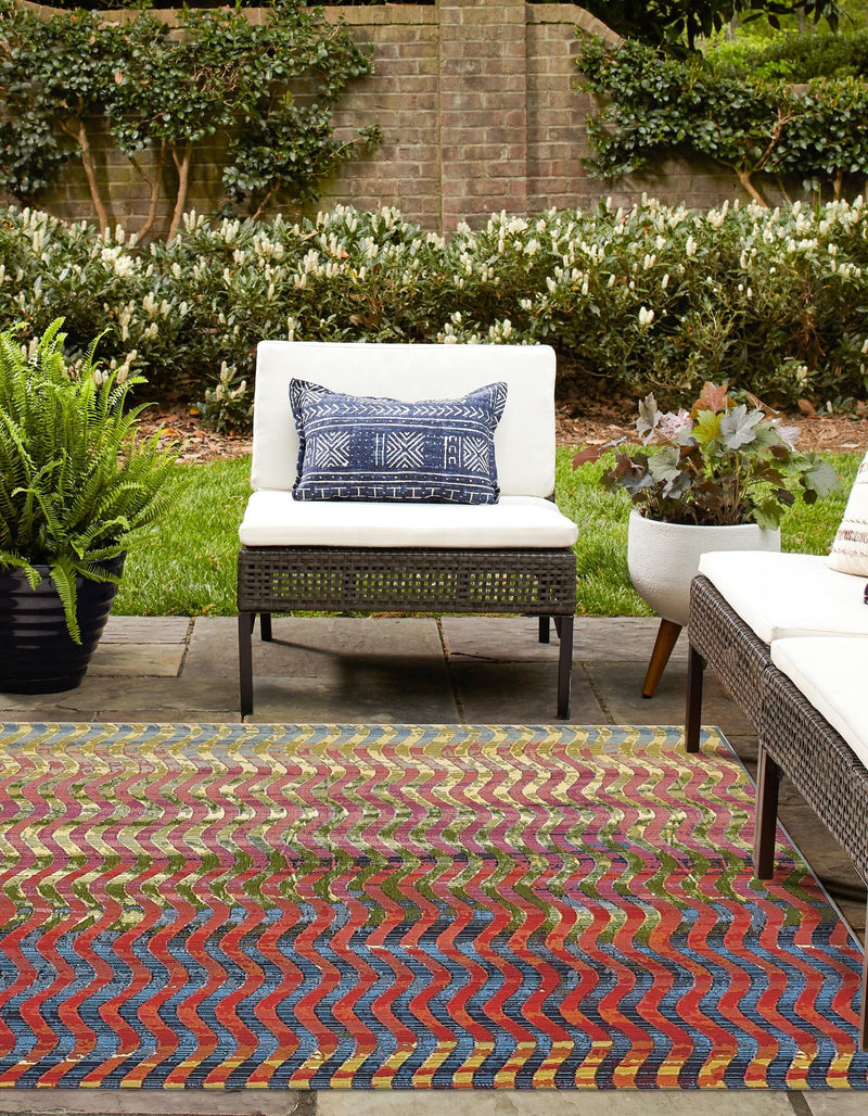 Urban Terrace Collection Area Rug - Walkway Square Multi lifestyle 21