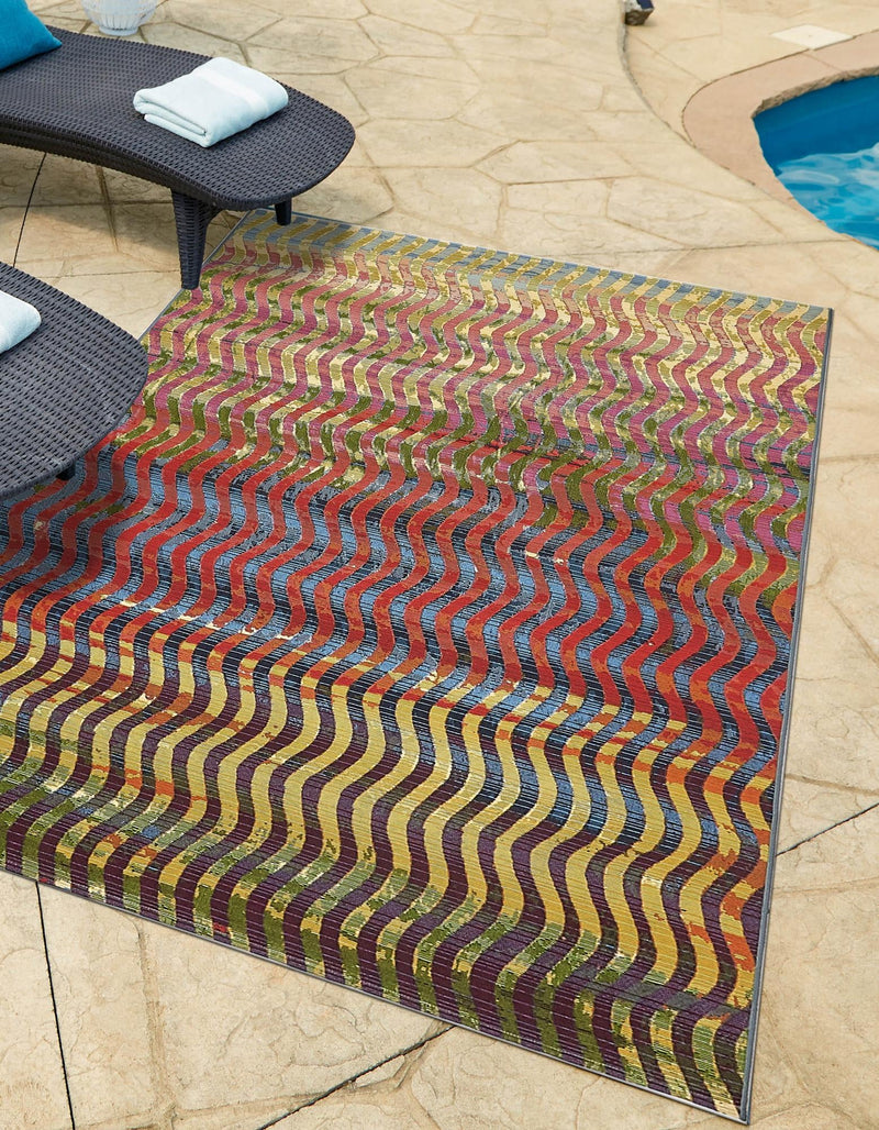 Urban Terrace Collection Area Rug - Walkway Rectangle Multi lifestyle 2
