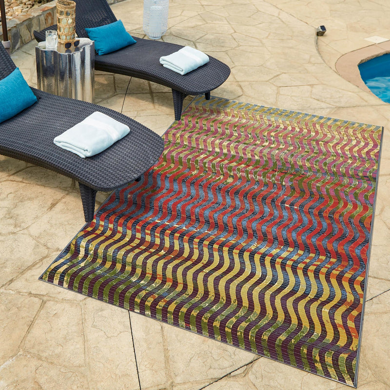 Urban Terrace Collection Area Rug - Walkway Rectangle Multi lifestyle 11