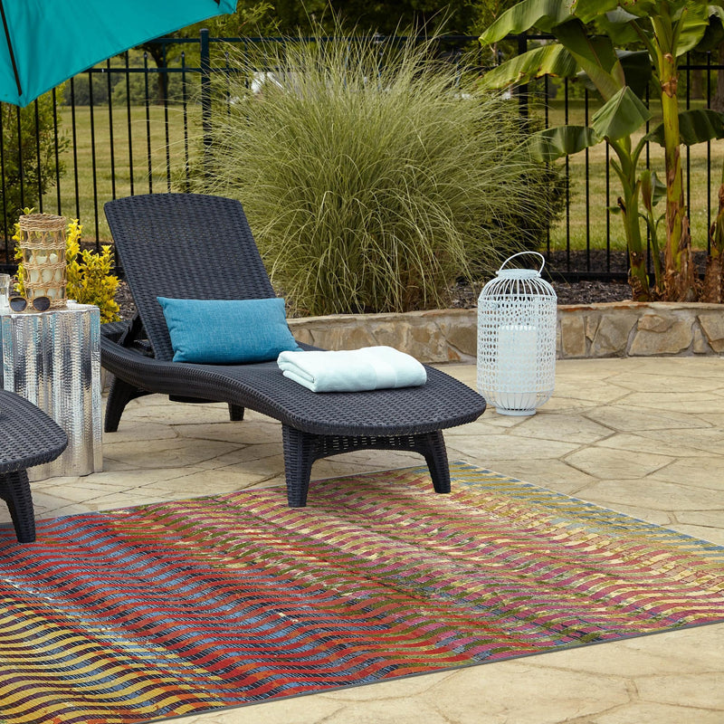 Urban Terrace Collection Area Rug - Walkway Rectangle Multi lifestyle 12