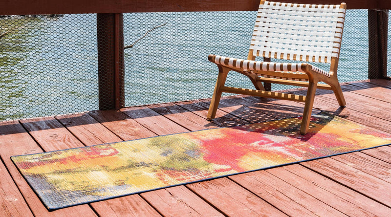 Urban Terrace Collection Area Rug - Atrium Runner Multi lifestyle 9