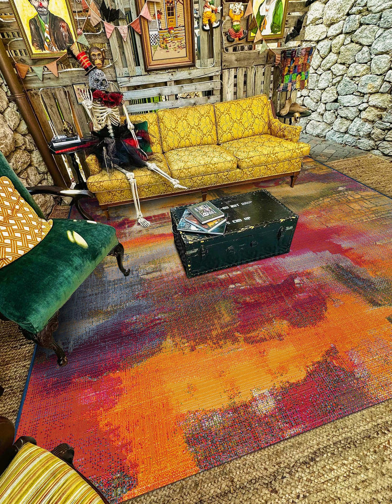 Urban Terrace Collection Area Rug - Atrium Rectangle Multi lifestyle 2