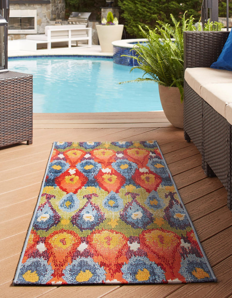 Urban Terrace Collection Area Rug - Compass Runner Multi lifestyle 28