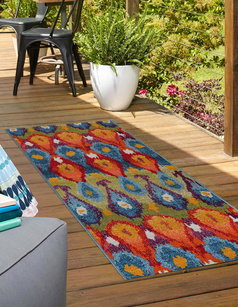 Urban Terrace Collection Area Rug - Compass Runner Multi lifestyle 35