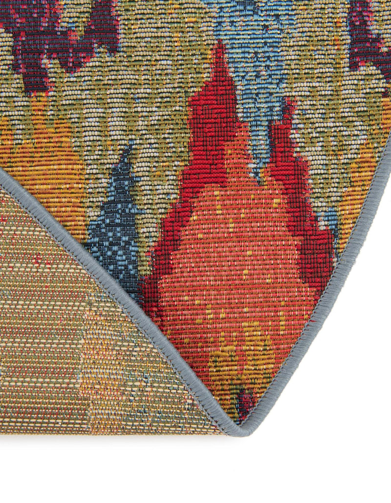 Urban Terrace Collection Area Rug - Compass Round Multi lifestyle 58
