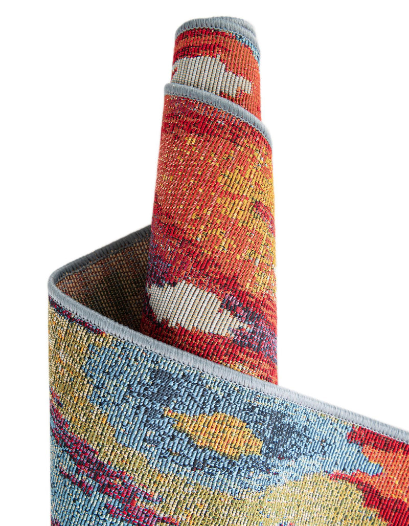 Urban Terrace Collection Area Rug - Compass Rectangle Multi lifestyle 12