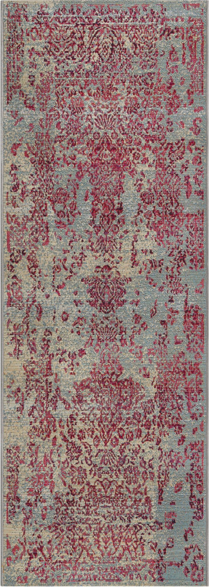 Garden Terrace Escape Collection Area Rug - Avenue Runner Light Blue lifestyle 13