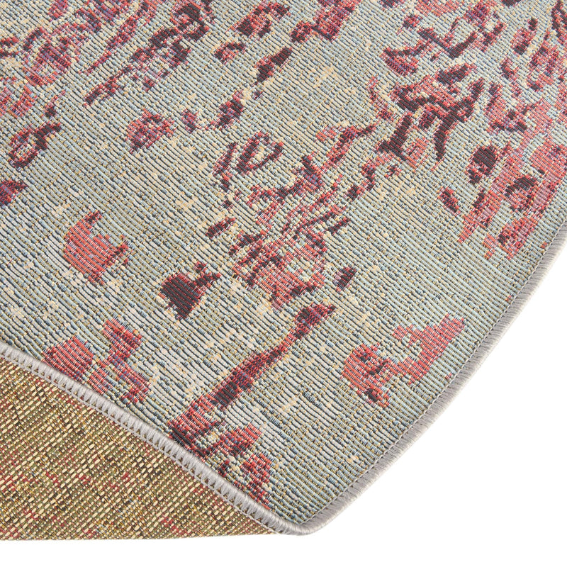 Garden Terrace Escape Collection Area Rug - Avenue Round Light Blue lifestyle 37