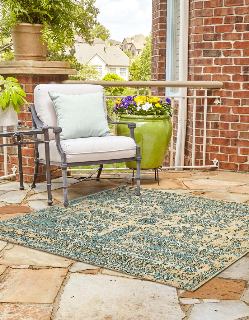 Garden Terrace Escape Collection Area Rug - Avenue Square Beige lifestyle 37