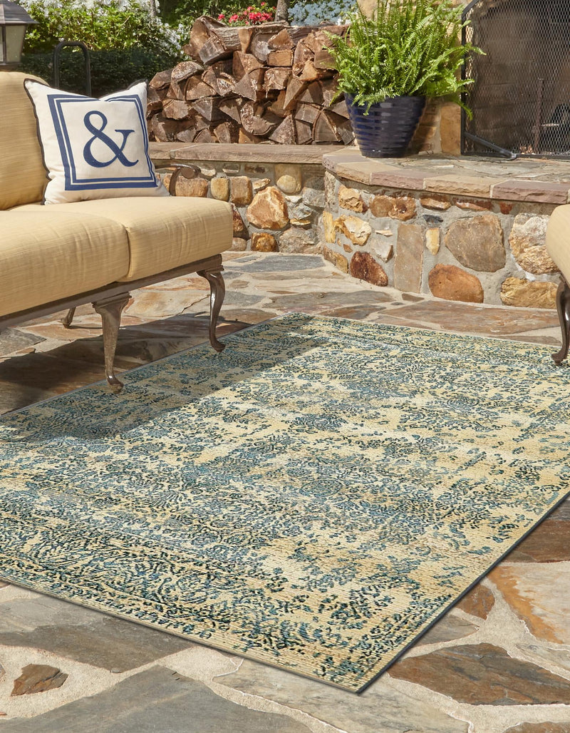 Garden Terrace Escape Collection Area Rug - Avenue Rectangle Beige lifestyle 4