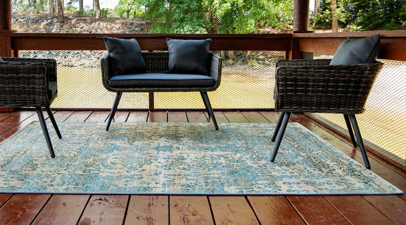 Garden Terrace Escape Collection Area Rug - Avenue Rectangle Beige lifestyle 5