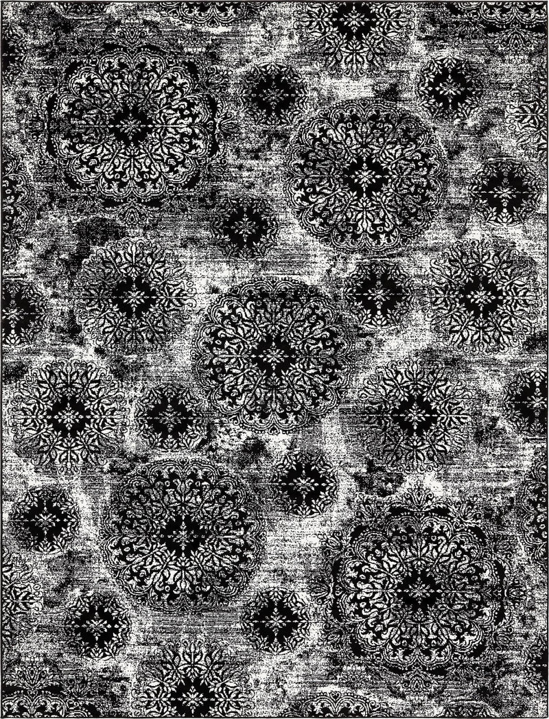 Riviera Elegance Collection Area Rug - Monaco (Black) Rectangle Black Main