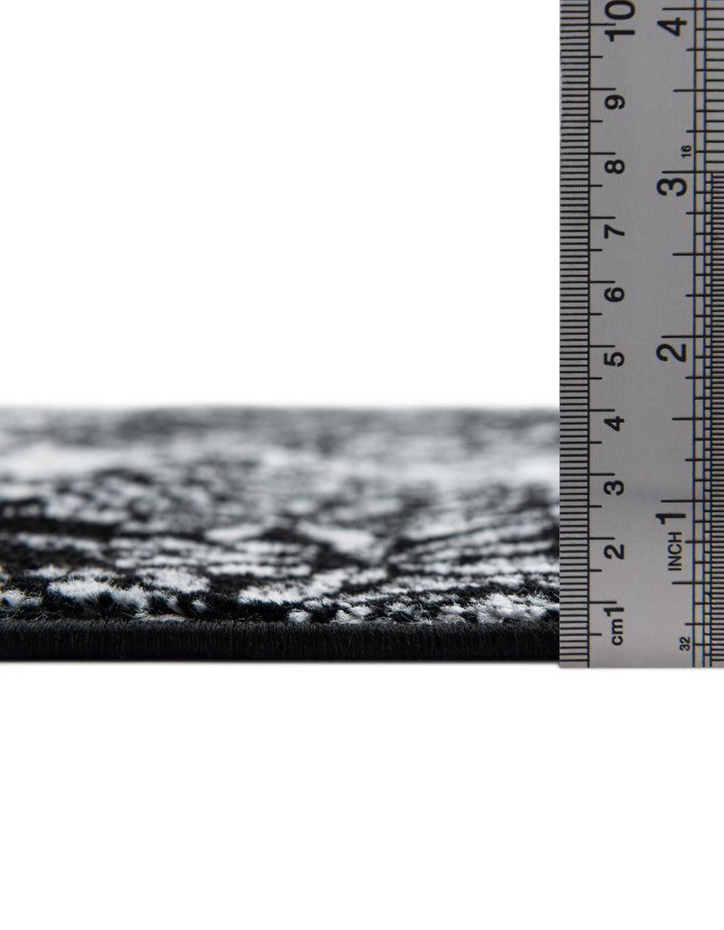 Riviera Elegance Collection Area Rug - Monaco (Black) Rectangle Black lifestyle 32