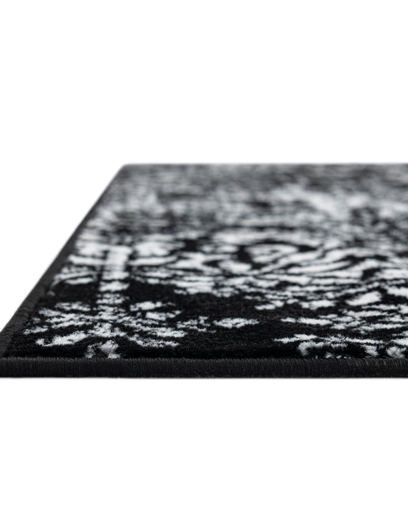 Riviera Elegance Collection Area Rug - Monaco (Black) Rectangle Black lifestyle 36
