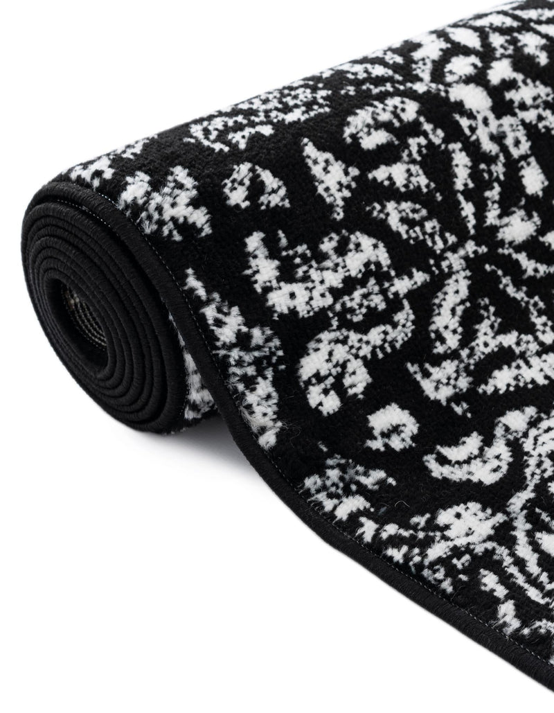 Riviera Elegance Collection Area Rug - Monaco (Black) Rectangle Black lifestyle 46