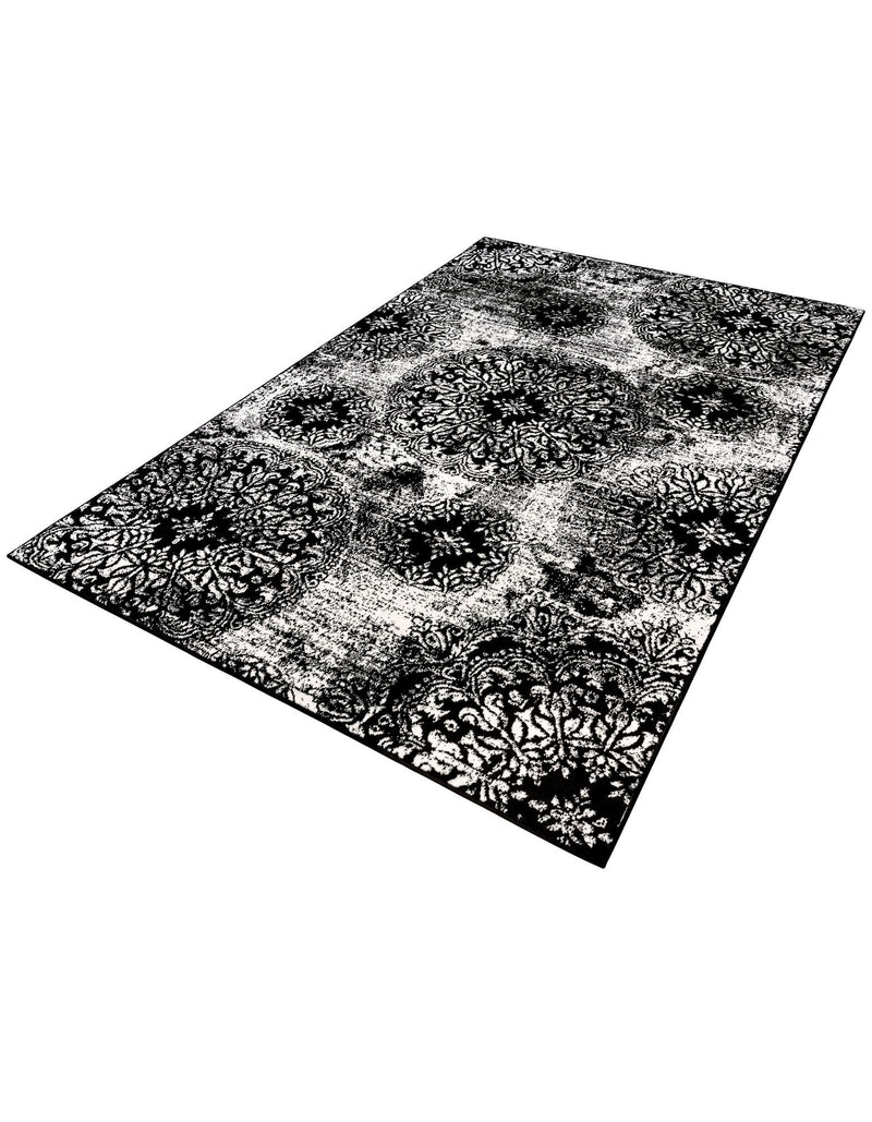 Riviera Elegance Collection Area Rug - Monaco (Black) Rectangle Black lifestyle 5