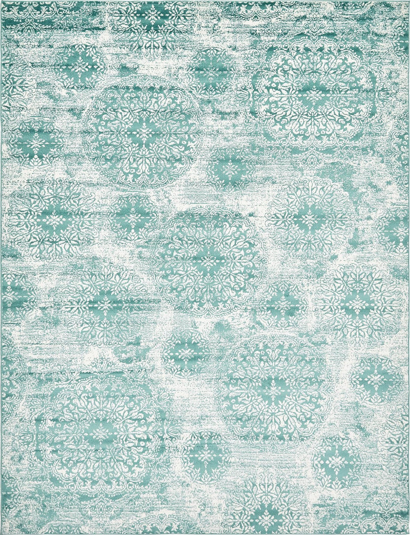 Riviera Elegance Collection Area Rug - Monaco (Turquoise) Rectangle Turquoise Main