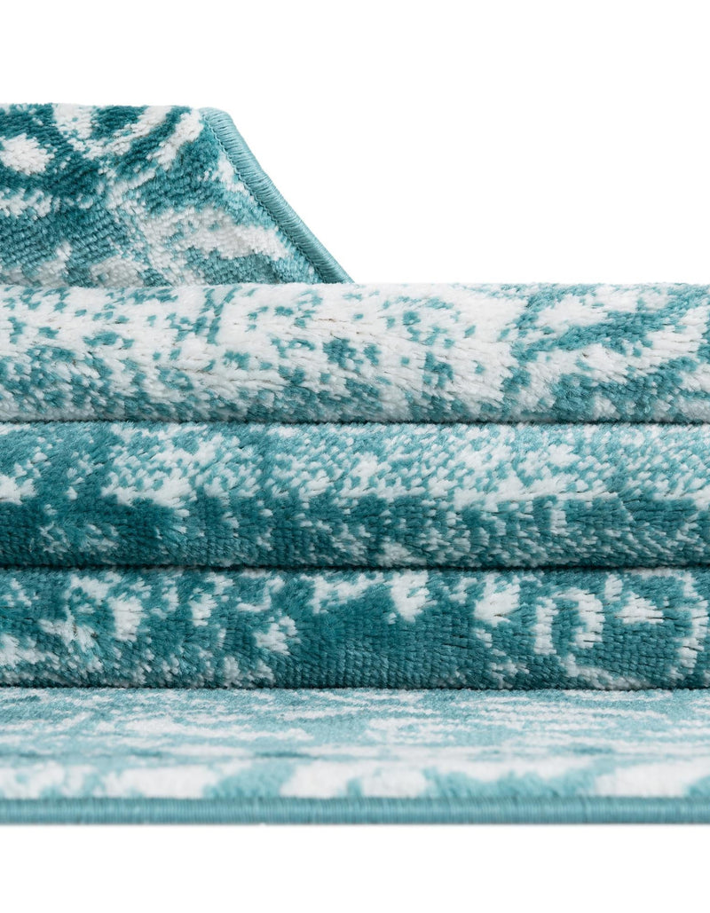 Riviera Elegance Collection Area Rug - Monaco (Turquoise) Rectangle Turquoise lifestyle 38