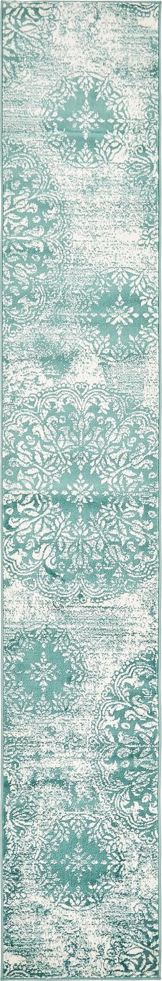 Riviera Elegance Collection Area Rug - Monaco (Turquoise) Runner Turquoise Main