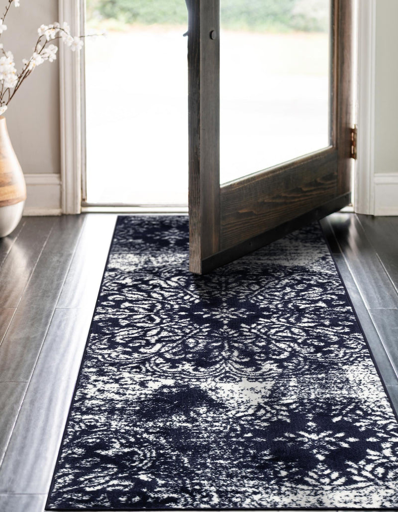 Riviera Elegance Collection Area Rug - Monaco (Navy Blue) Runner Navy Blue lifestyle 3
