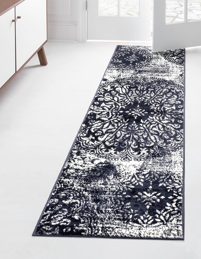 Riviera Elegance Collection Area Rug - Monaco (Navy Blue) Runner Navy Blue lifestyle 33