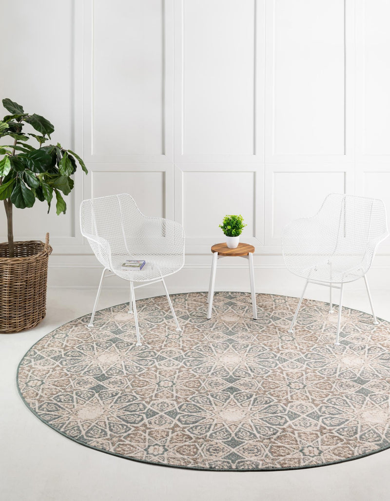 Gobi Sands Collection Area Rug - UlanBuh Round Multi lifestyle 15