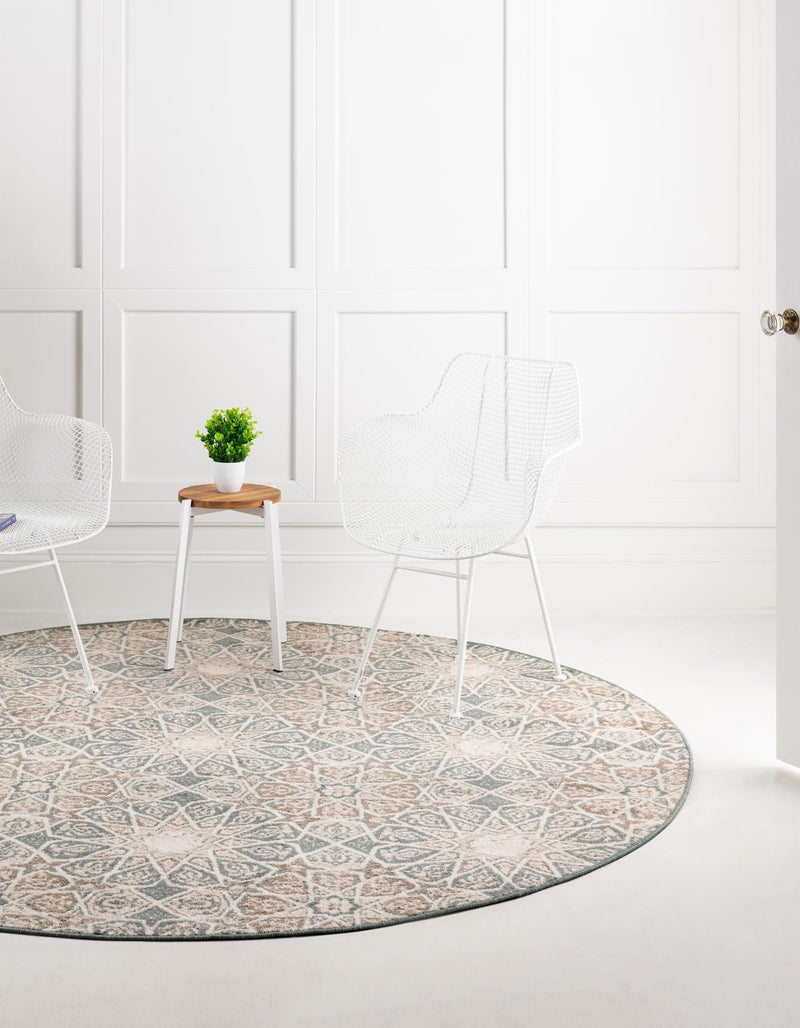 Gobi Sands Collection Area Rug - UlanBuh Round Multi lifestyle 18