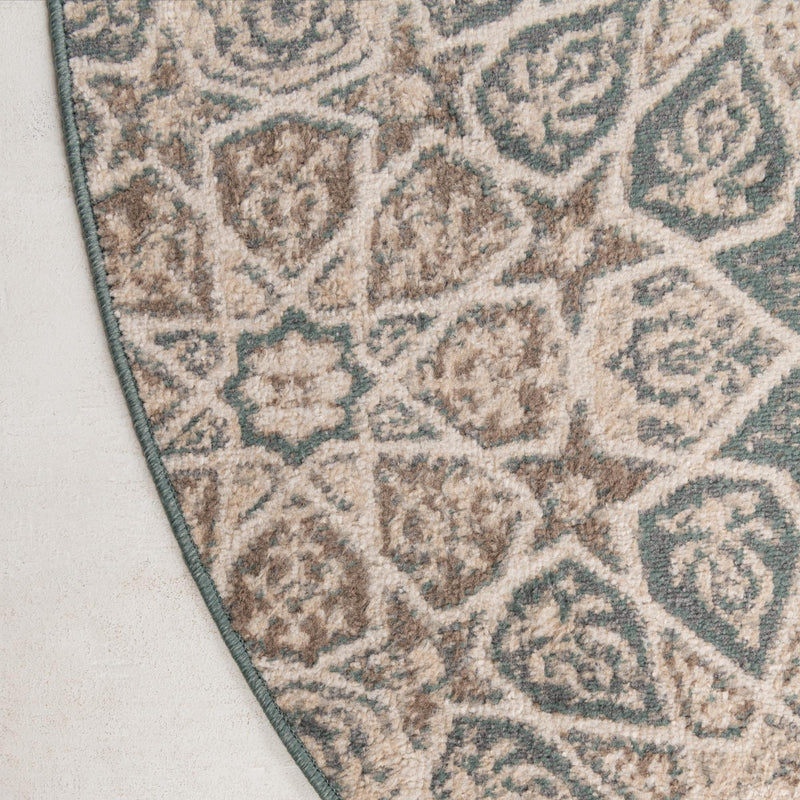 Gobi Sands Collection Area Rug - UlanBuh Round Multi lifestyle 24