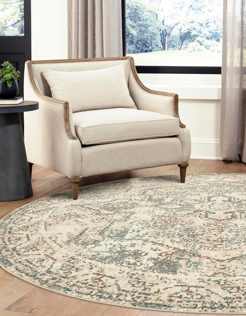 Gobi Sands Collection Area Rug - Turpan Round Multi lifestyle 18